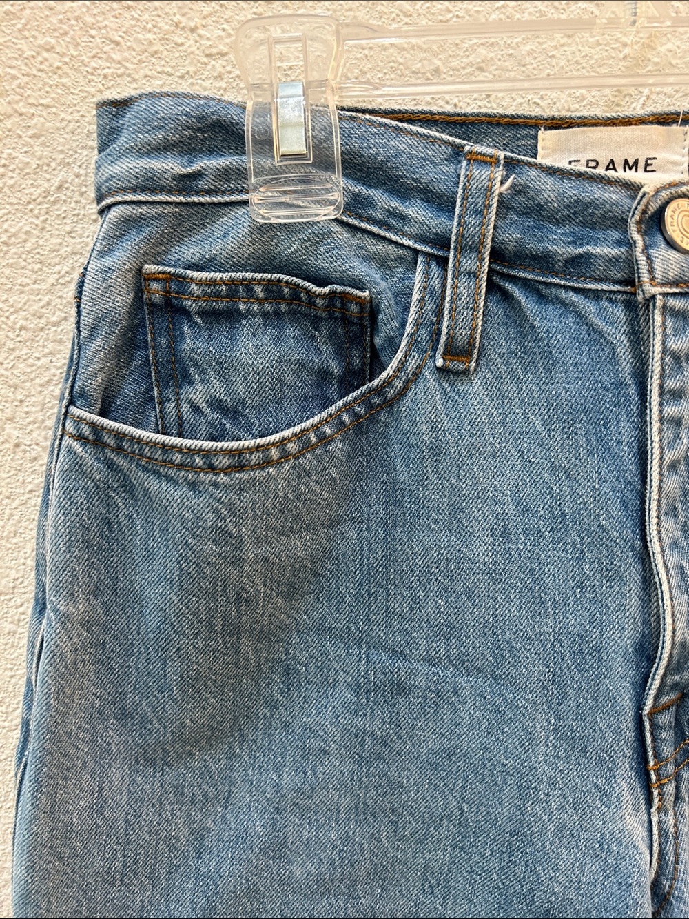 FRAME Le Jane Crop Raw Fray Jean Size 25 - Picture 4 of 16